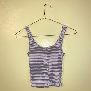 Black+white pinstripe tank